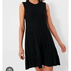 POMANDER PLACE NEW XS Adi Sleeveless Knit Dress Black Tuckernuck Pleated